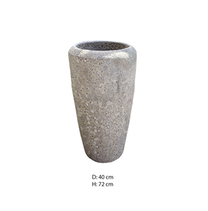 Macetas y jardineras de cerámica Atlantis esmaltadas en oferta, con textura de burbujas y diseño de forma alta para espacios sostenibles y naturales. - Product Image 2