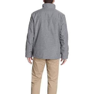 Wholesale Men's Softshell Jackets Breathable Outdoor Nylon Polyester Comfortable Softshell <b>Stand</b> Up Collar for Men - Product Image 3