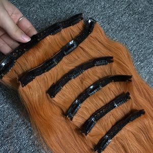 ผมคนแบบคลิปผมตรงสีทองแดงสำหรับผู้หญิงผมต่อจากเวียดนาม - Product Image 3