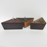 Pieds en bois triangulaires simples, style confort, pieds d'angle pour meubles, remplacement pour lit, canapé, chambre à coucher, salon, cuisine, hôtel, atelier