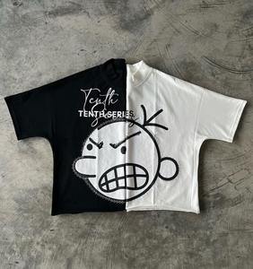 Personalizar la impresión de la pantalla de gran tamaño de peso pesado de fabricación de 275gsm camiseta de los hombres de algodón Boxy gráfico camisetas para hombres - Product Image 3