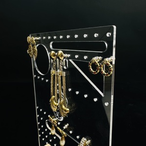 Soporte para Pendientes de Acrílico con Base de Madera para Joyas y Paquetes, el Más Vendido de 2026 - Product Image 1