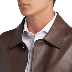 Camisas de Hombre de Terciopelo para Otoño, Estilo Vintage, Cuello Alto, Corte Holgado, Fabricante OEM ODM - Product Image 4