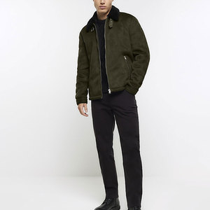 Veste en cuir synthétique effet fourrure de mouton pour homme, nouvelle arrivée, vente chaude, design réversible, personnalisez votre tenue tendance, logo sur le devant - Product Image 3