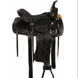 อานม้าหนังแท้แบบตะวันตกคุณภาพพรีเมี่ยมสำหรับแข่งกระบอกและขี่ม้า - Product Image 1
