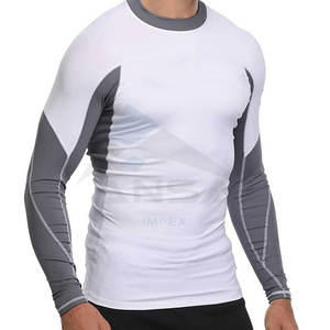 Compression Gym Shirts Long Sleeve Custom <b>Bjj</b> <b>Rashguard</b> Comfortable MMA Sublimated Mens Rash Guard Athletic Training Fight - Product Image 1