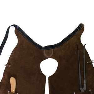 Venta al por mayor de cuero duradero protector profesional herrador delantales personalizados Herrero zapato delantal ropa de trabajo herrador delantal de cuero - Product Image 5