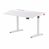 Bureau debout ergonomique inclinable électrique à quatre moteurs, plateau pliable de 0 à 15 degrés pour utilisation assis-debout ou inclinée dans le salon (en métal)