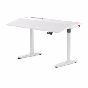 Four Motor Tilting Ergonomic Standing <b>Desk</b> with 0 to 15 Degree Tabletop for Sit Stand Recline <b>Office</b> Work - Product Image 1