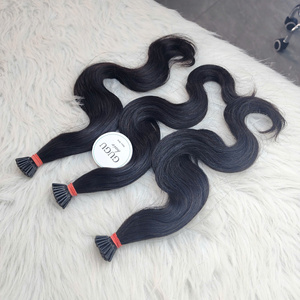 Extensiones de Cabello Humano Remy Yaki Kinky Liso con Punta I U K, 100g, Virgen, Vietnamita, en Barra de Queratina Pre-Adherida - Product Image 2