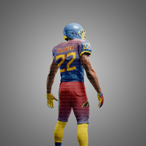 2025 uniformes de football américain équipement d'équipe sublimé personnalisé de haute qualité taille XL pour les jeunes pour une utilisation sportive Pak - Product Image 3