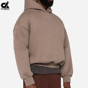 <b>Men</b> Heavyweight 500gsm Cotton <b>Fleece</b> Pullover Hoodies Drop Shoulder Winter OEM <b>Hoodie</b> Custom 100% Cotton Oversized <b>Fleece</b> <b>Hoodie</b> - Product Image 2
