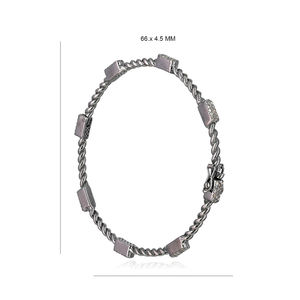 Bracelet en argent oxydé 925 fait à la main pavé diamant ouvrable bracelet bijoux nouveau Design personnaliser bracelet bijoux - Product Image 1