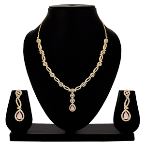 AD bijoux de mode femmes colliers en or personnalisés ensemble cuivre laiton Chapado En Oro Oro Laminado pour les occasions de fête - Product Image 1