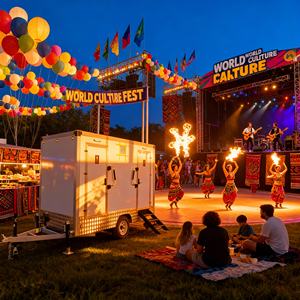 Toilettes de luxe <span class=keywords><strong>avec</strong></span> douche Salle de bain extérieure Remorque Toilette mobile Portable Toilette ou remorque pour personnalisé - Product Image 5