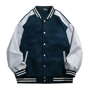 เสื้อแจ็กเก็ตบอมเบอร์ผ้าใบของผู้ชายเสื้อแจ็คเก็ตนักบอลผ้าแคนวาสสำหรับกีฬาฤดูหนาวสำหรับเล่นเบสบอลโชว์เสื้อแจ็กเก็ต - Product Image 5