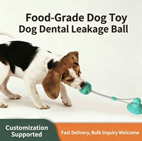 Jouet distributeur de friandises pour chien en TPR de qualité alimentaire, balle dentaire avec clochette et corde, jouets interactifs pour chien, jouets à mâcher pour animaux de compagnie, lot en gros