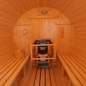 Sauna de Barril de Pino Blanco para 4 Personas, Diseño Tradicional, Fácil Instalación - Product Image 3