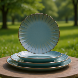 Juego de Platos para Desayuno 'Astera Ocean' de COSY & TRENDY, Paquete de 4 Platos - Product Image 3