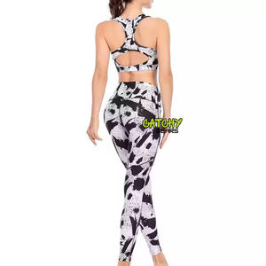 ชุดเล่นโยคะไร้ตะเข็บสำหรับผู้หญิงชุดบราและกางเกงเลกกิ้งสำหรับใส่เล่นกีฬาระบายอากาศได้ดีออกแบบได้ตามต้องการ - Product Image 2