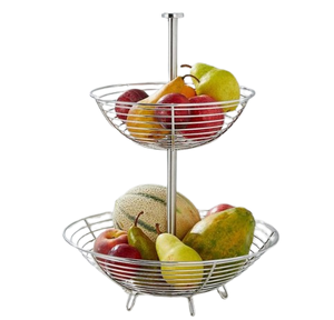 Panier de rangement de légumes en aluminium poli or écologique Corbeille à fruits en métal filaire de style unique - Product Image 6