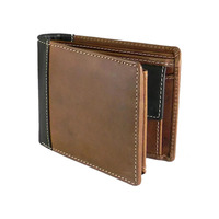 Cartera Larga de Lujo para Hombre, de Cuero Genuino de Alta Calidad, con Cierre, Impermeable, con Bloqueo RFID, Tarjetero Retro, Logotipo OEM Personalizado