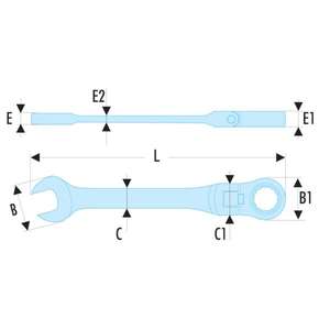 Llave Combinada Articulada Métrica Facom - Product Image 2