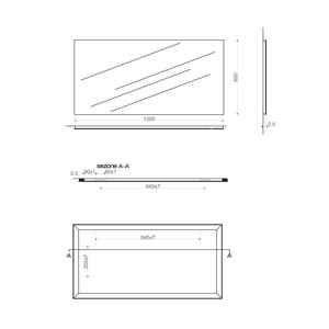 Polished Edge <b>Rectangular</b> 120x60cm <b>Wall</b> <b>Mirror</b> - Product Image 5