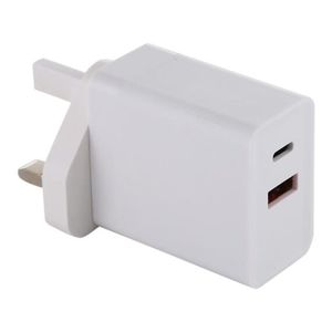 UK <b>Plug</b> Power <b>Adapter</b> PD QC3.0 Fast Charger 24W for Travel Convenient and Efficient - Product Image 1