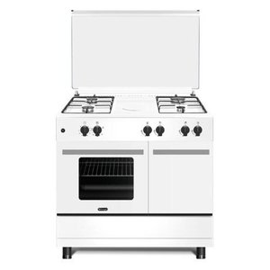 Cocina de gas de 4 zonas con horno a gas DL964GEWB Blanca (90x60x84,4cm) - Product Image 1