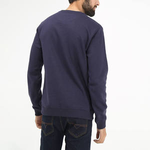 Sweat-shirt en molleton à col rond pour homme, 100% coton, coupe classique, motif uni, pour l'hiver - Product Image 6