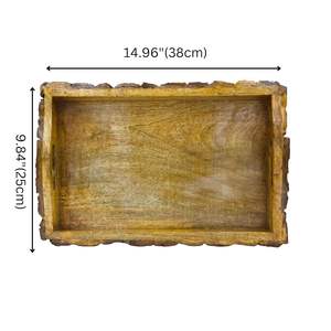 Plateau de service ovale en bois, fabriqué à la main à partir de bois naturel massif, finition lisse, écologique, durable, ustensiles de cuisine pour la salle à manger - Product Image 4