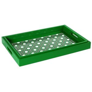 Plateau de service rectangulaire en bois MDF laqué fait à la main, plat décoratif pour la maison, table basse, hôtel, restaurant, service de restauration - Product Image 5