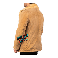 Blouson aviateur en cuir véritable de mouton pour homme, style vintage, coupe-vent, chauffant, hiver, marron
