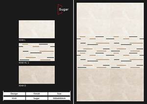 AZULEJO DE PARED DE CERÁMICA de 300x600mm de la mejor calidad, CONJUNTO DE 8mm de espesor, DECORACIÓN DE AZULEJO, COLOR GRIS CLARO Y GRIS OSCURO - Product Image 3