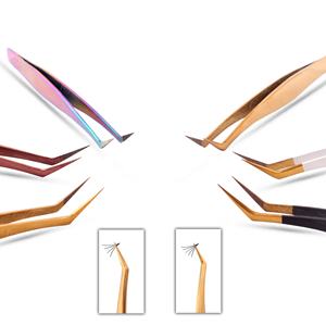 Pinzas para Extensión de Pestañas de Alta Precisión de 45 Grados, 6 Piezas de Diferentes Colores, en Existencia - Product Image 5