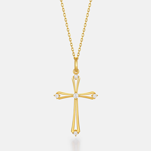 Collier pendentif Hip Hop personnalisé en alliage plaqué or pour homme avec diamants CZ glacés, le Ice Legacy ILCP000134 - Product Image 1