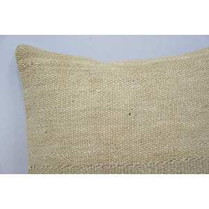 <b>Beige</b> Kantha Patchwork Wool Pillow 16x16 Inch Decorative <b>Cushion</b> Woven Embroidered Vintage Print Square Portable Bedding Floor - Product Image 2