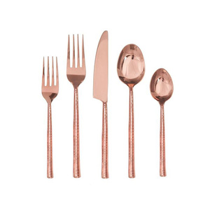 Unique Rose Gold Polished Designer Flatware <b>Set</b> Forks Spoons Knife Flatware Steel Cutlery <b>Set</b> Stainless Steel Cutlery <b>Sets</b> - Product Image 2
