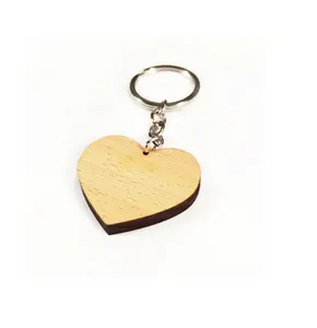 Porte-clés en bois en forme de cœur et porte-clés voile cerf-volant accessoires objets de décoration et vente