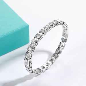 Moissanite Diamond Tennis <b>Bracelet</b> 925 Sterling Sliver Round Cut Moissanite Classic <b>Bracelet</b> For Women & <b>Men</b> Jewelry - Product Image 2