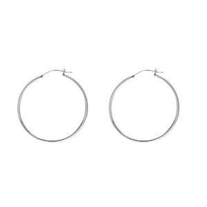 Plain <b>Earring</b> <b>Fine</b> Jewelry Solid 925 Sterling Silver Couple <b>Hoop</b> <b>Earrings</b> for Women Gift Jewelry - Product Image 1