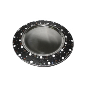 Nuevo Plato de Presentación Hecho a Mano con Diseño Moderno y Borde de Mosaico de Lujo, Plato para Servir de Alta Demanda para Decoración de Mesa de Boda - Product Image 1