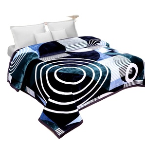 Couverture en Raschel de vison solide, taille Queen, 100% polyester, imprimé floral, chauffante, portable, design coréen joyeux - Product Image 5