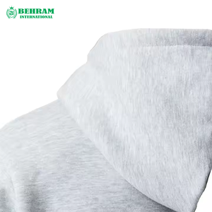 Sudaderas con capucha y sudaderas deportivas de cuello redondo de algodón gris jaspeado para hombre - Product Image 5