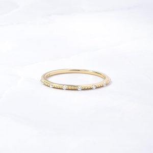 Tuyệt vời cubic zircon engagement CZ 925 rắn Sterling Bạc Vòng cắt hình đồng bằng và tối giản cái nhìn đồ trang sức quà tặng cho cô ấy - Product Image 3