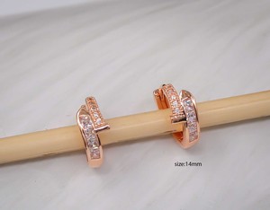 Pendientes de Aro Chapados en Oro Premium Hechos con Aleación de Alta Calidad y Circonitas Cúbicas Brillantes (AD) para Cada Ocasión - Product Image 1