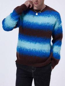 Haute qualité doux confortable Mohair mode porter pull pour hommes Logo personnalisé respirant nouveau style pull col rond pull - Product Image 2