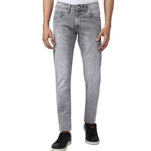 <b>Men</b> Straight Fit Stonewashed Denim <b>Jeans</b> High Waist Casual Midweight Cotton Pants Button Fly Closure <b>Men's</b> Pants & Trousers - Product Image 1