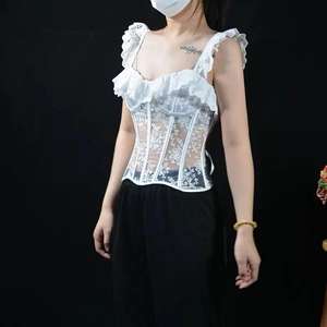 Camisole en tricot côtelé | débardeur en coton extensible pour superposition et confort d'été frais - Product Image 3